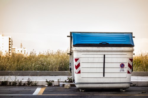 Rubbish collection truck in Worcester Park