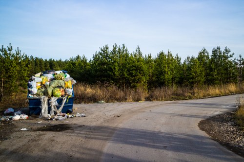 Council rubbish collection trucks in Ratcliff