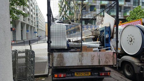 Residents sorting their waste for collection