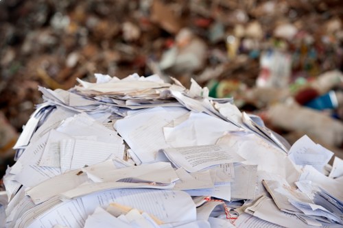 Bulky waste items ready for collection