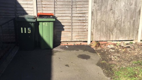 Preparing household waste for collection in Charlton