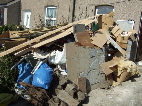 Bulky waste items ready for collection