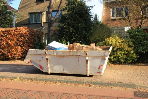 Rubbish collection truck operating in Selsdon